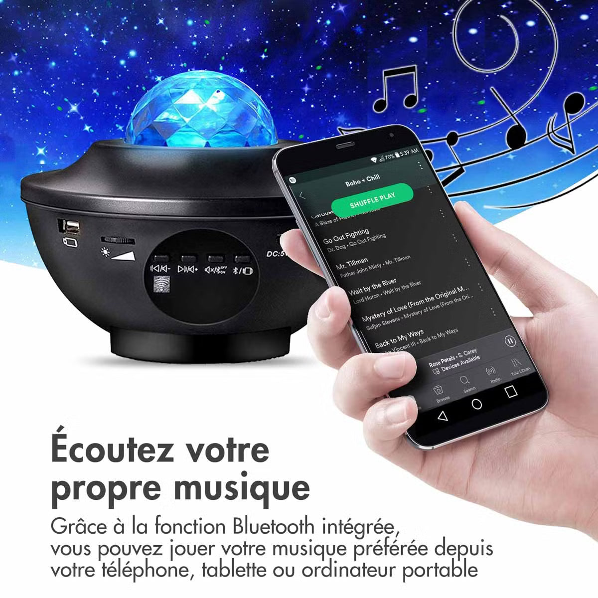 Projecteur ciel étoilé